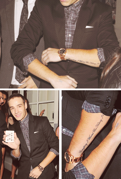 Liam Payne Tattoo Everything I Wanted But Nothing
