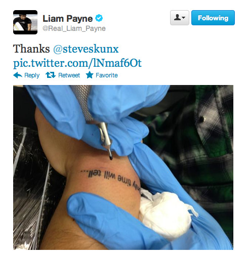 Liam Payne Tattoo Everything I Wanted But Nothing