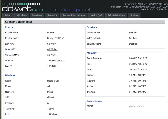 Linksys E1000 Firmware Tomato