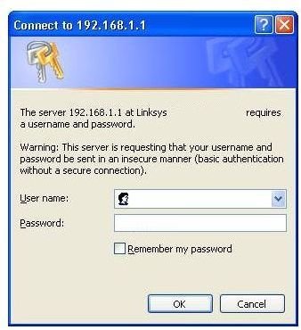 Linksys Router Setup Page