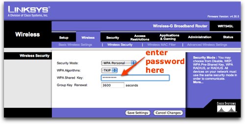 Linksys Wrt54g Setup Page