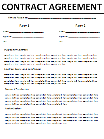 Loan Agreement Form Template