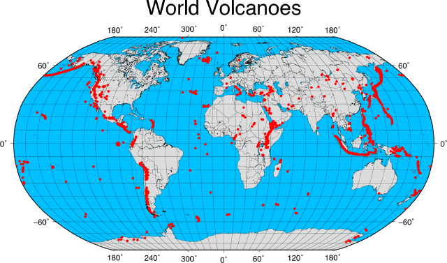 Locations Of Volcanoes In The Us