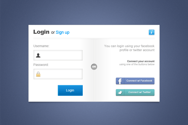 Login Facebook Button Psd