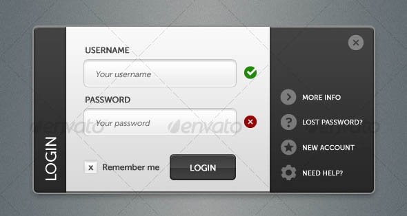 Login Form Design Psd