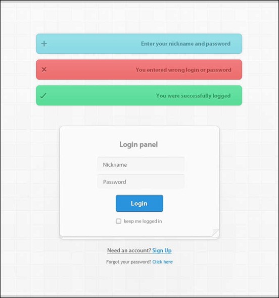 Login Form In Html With Validation
