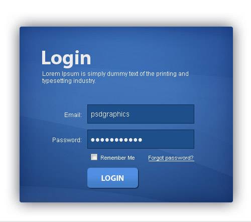 Login Form Template Download