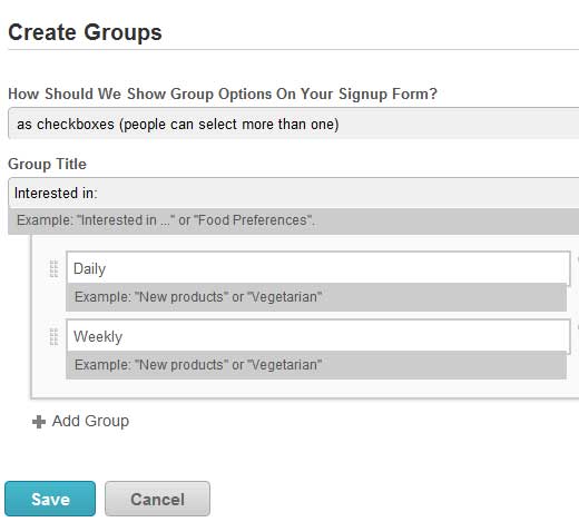 Mailchimp Signup Form Group