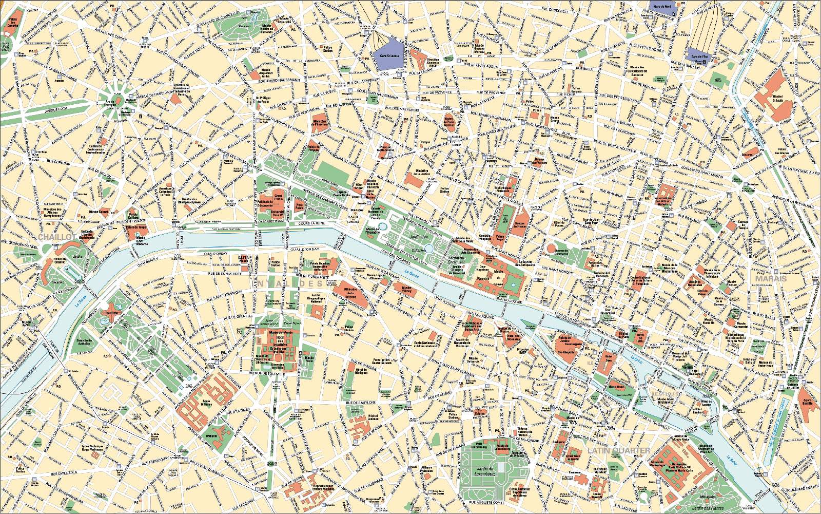 Map Of Paris France Attractions