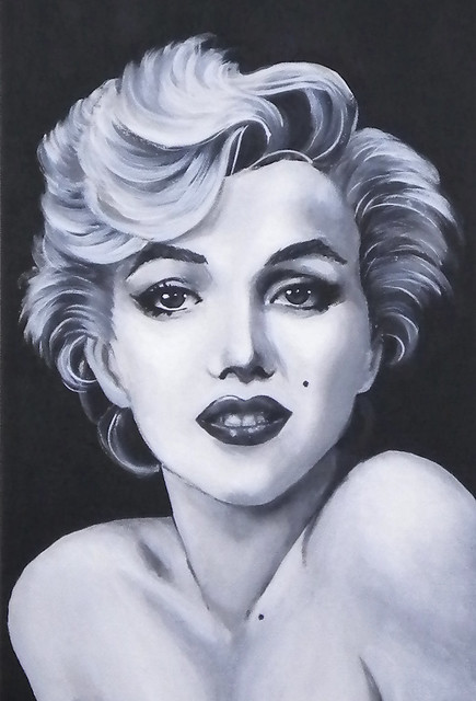 Marilyn Monroe Black And White Painting