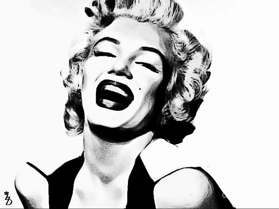 Marilyn Monroe Black And White Painting
