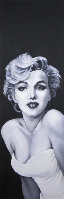 Marilyn Monroe Black And White Painting
