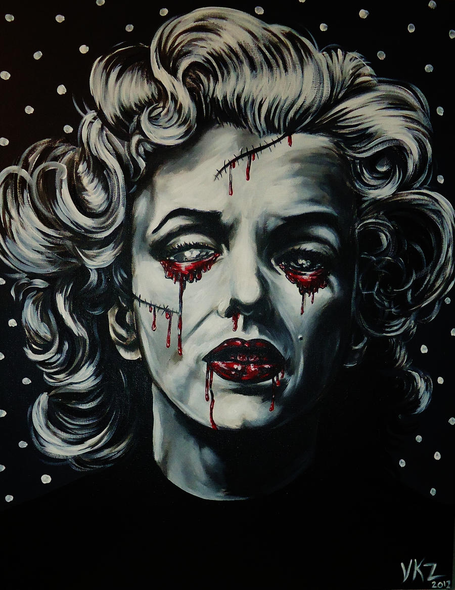 Marilyn Monroe Black And White Painting