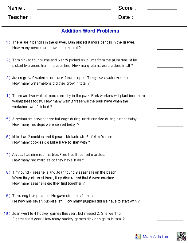 Math Homework Help Word Problems