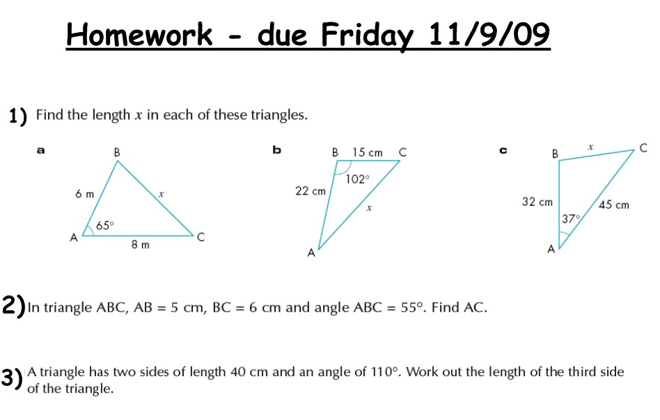 Maths Homework Sheets Ks3
