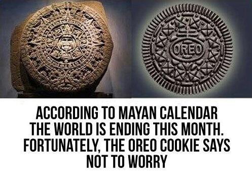 Mayan Calendar Oreo Biscuit