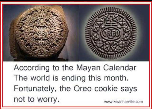 Mayan Calendar Oreo Cookie Image