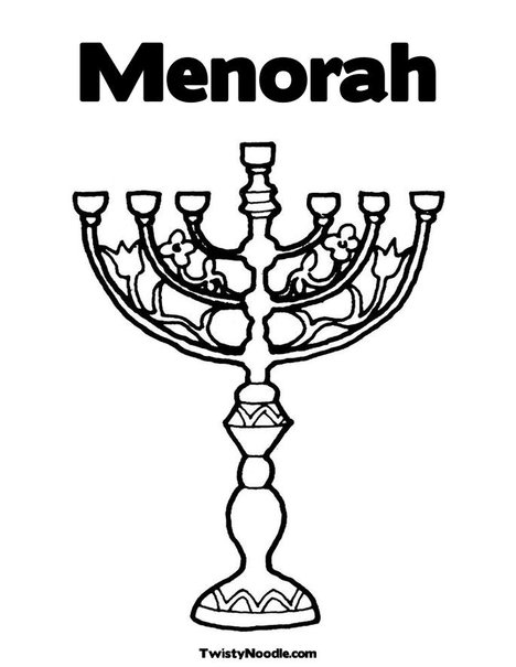 Menorah Coloring Page