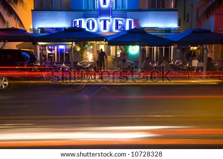 Miami Florida Beach At Night