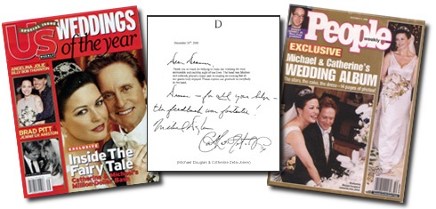Michael Douglas And Catherine Zeta Jones Wedding Pictures