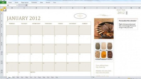 Microsoft Excel 2013 Calendar With Holidays