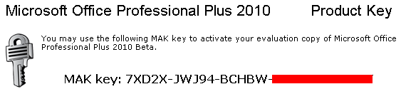 Microsoft Office 2010 Professional Plus Key