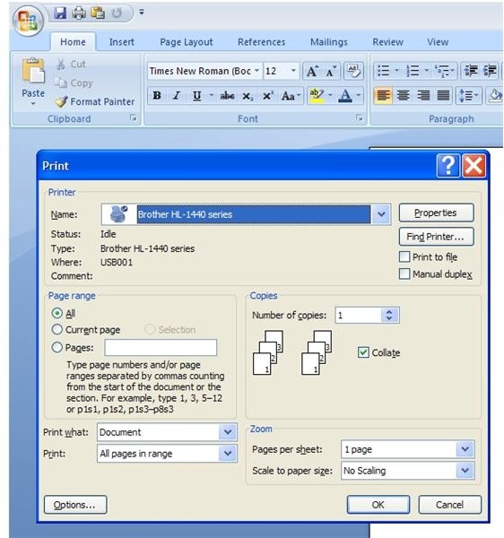 Microsoft Word 2007 Parts And Functions