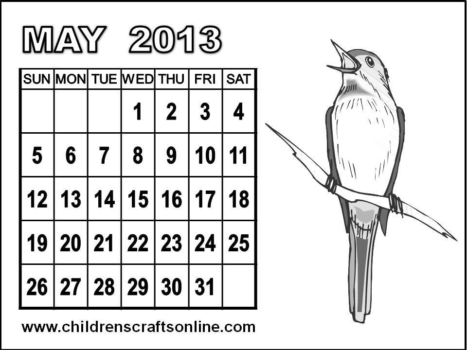 Microsoft Word 2013 Calendar Printable