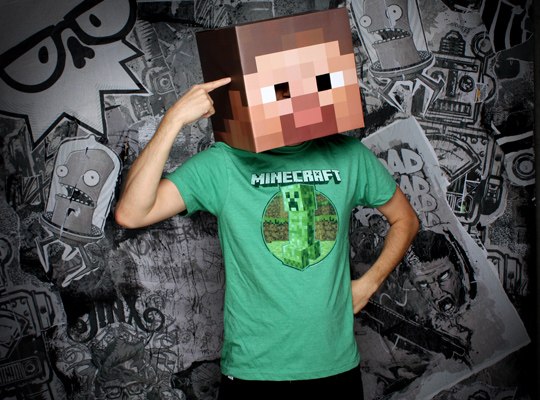 Minecraft Steve Costume Head