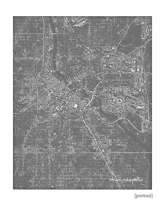 Minneapolis Map Art