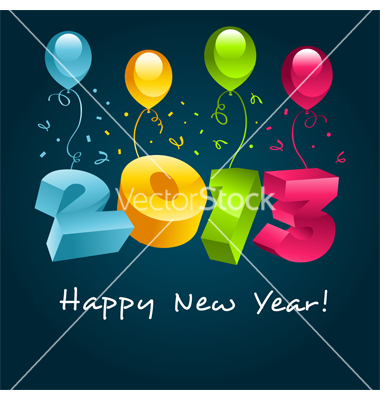 New Year Greeting Cards 2013 Vector Free Download