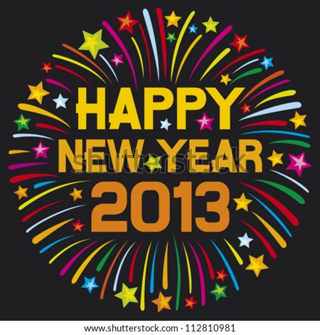 New Year Greeting Cards 2013 Vector Free Download