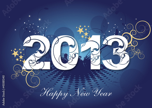 New Year Greeting Cards 2013 Vector Free Download