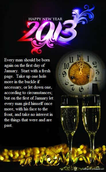 New Year Wishes 2013 Images With Quotes
