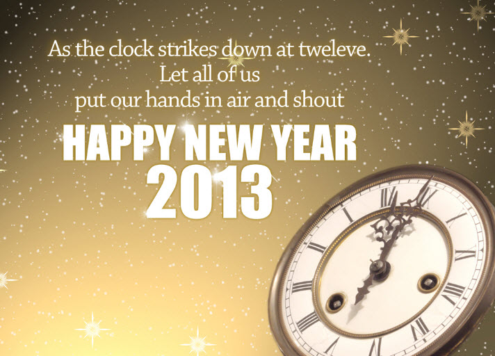 New Year Wishes Messages 2013