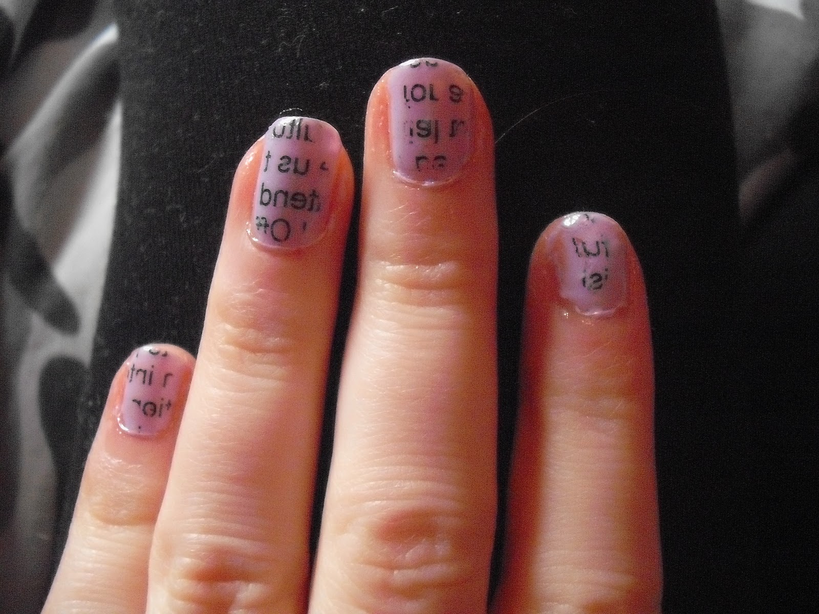 Newspaper Nails Without Rubbing Alcohol