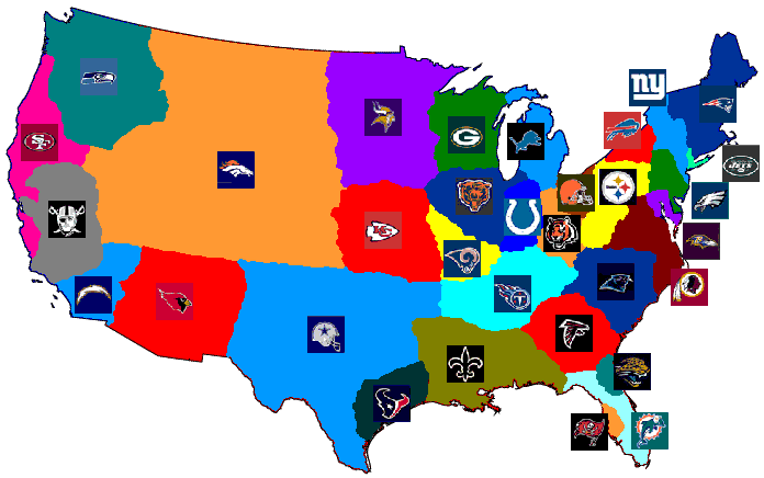 Nfl Teams Map