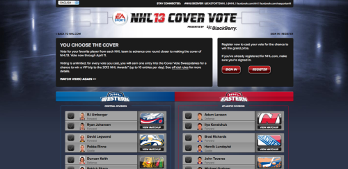 Nhl 13 Cover Vote Bracket