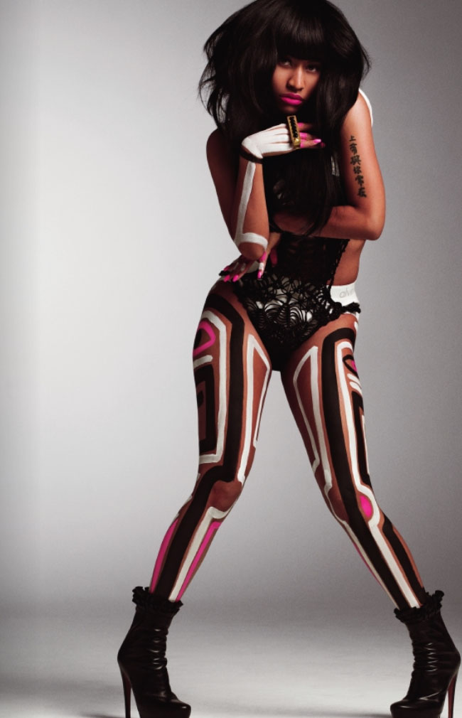 Nicki Minaj Black And White Photoshoot