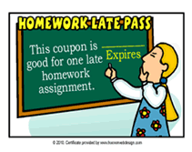 No Homework Pass Printable