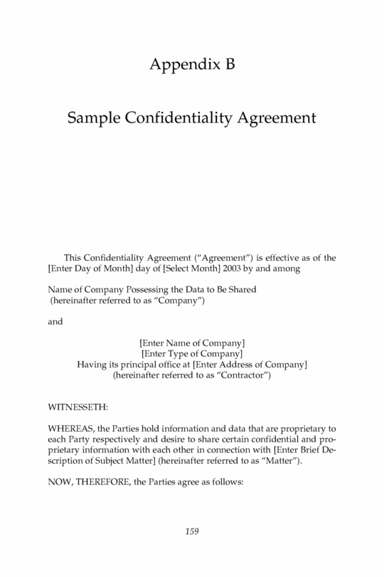 Non Disclosure Agreement Template Free Download