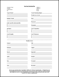One Page Business Plan Template Pdf