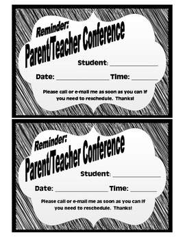 Parent Teacher Conference Sign Up Sheet Printable