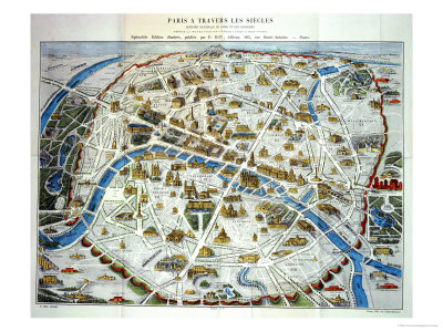 Paris City Map With Attractions