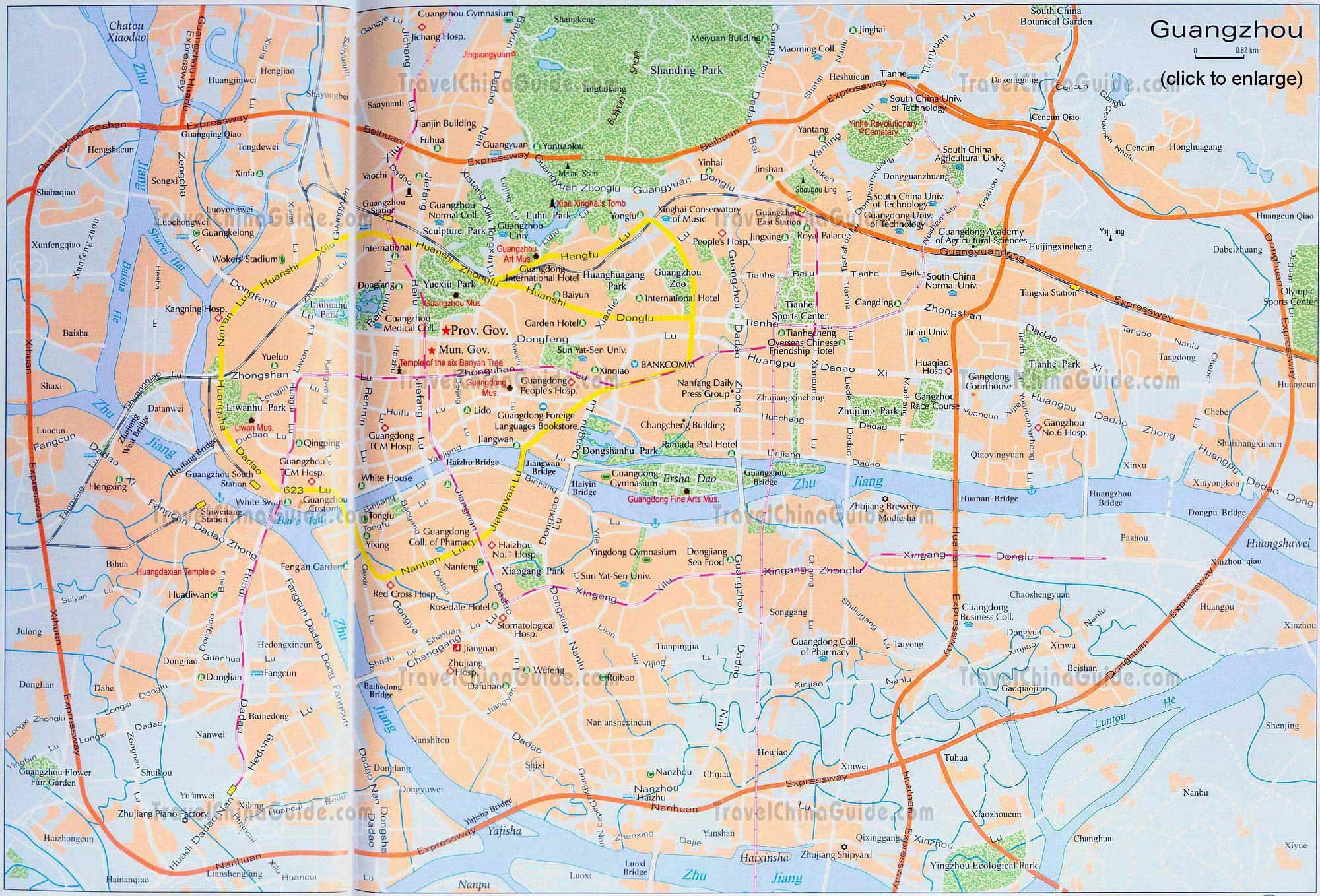 Paris City Map With Attractions
