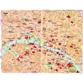 Paris City Map With Attractions