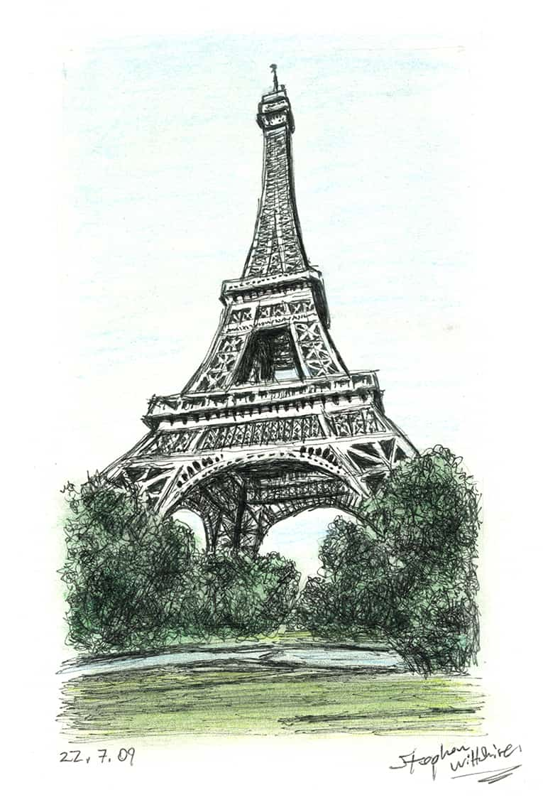 Paris Eiffel Tower Drawing