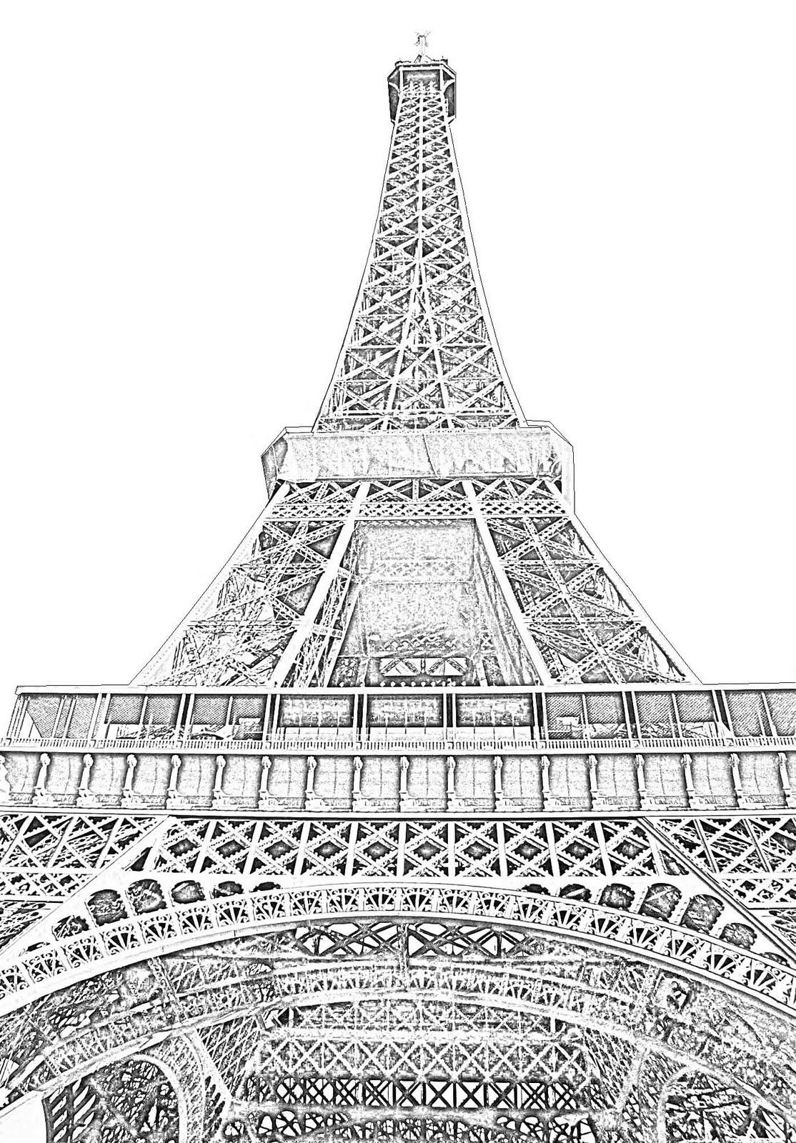 Paris Eiffel Tower Drawing