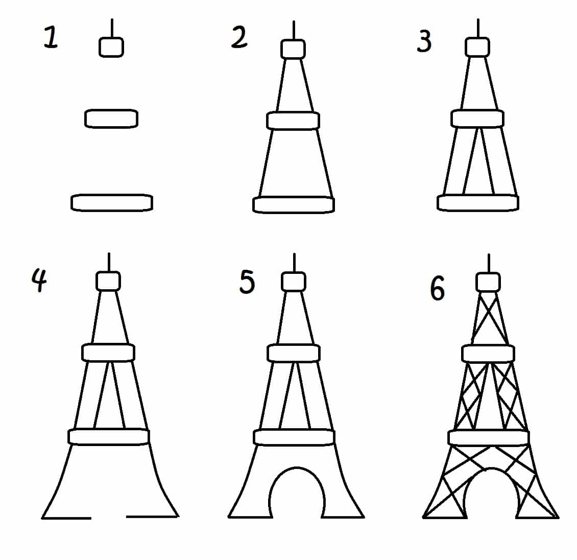 Paris Eiffel Tower Drawing