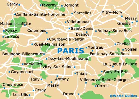 Paris France Map Districts